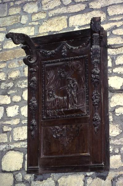 chaire à prêcher, panneau dorsal - © Monuments historiques