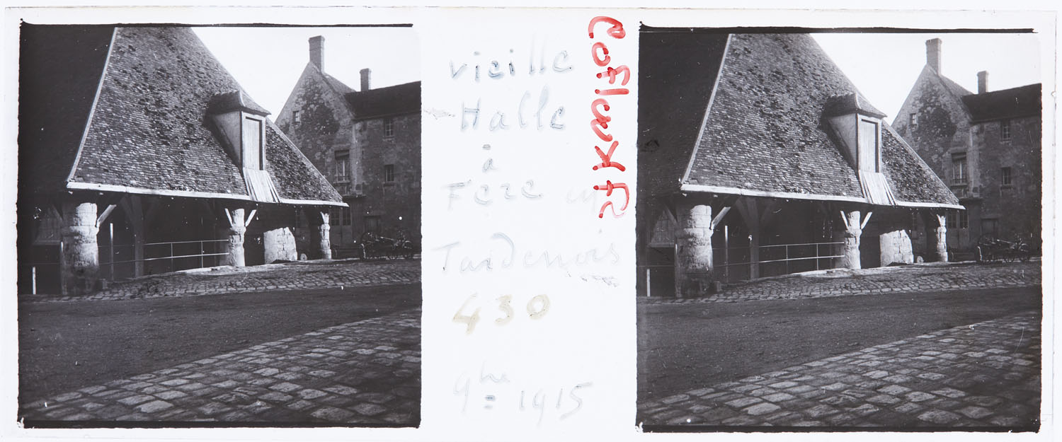 Façade avec chien assis