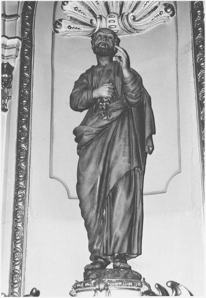 3 statues : saint Pierre, saint Paul, sainte Lucie