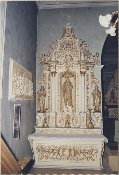 Autel secondaire de la Vierge (autel, retable)