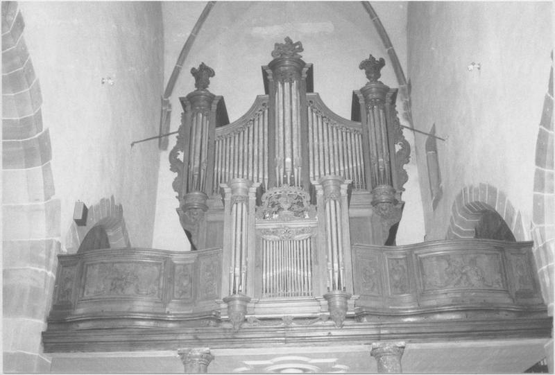 orgue de tribune : tribune et buffet d'orgue (vue d'ensemble à la réception des travaux de restauration)