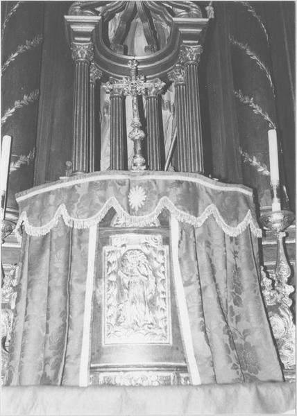 autel, tabernacle, exposition, retable (maître-autel) (détail)