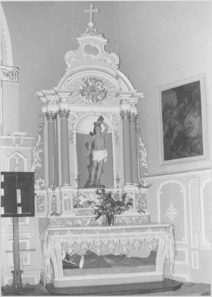 autel, statue : saint Sébastien (autel secondaire sud)
