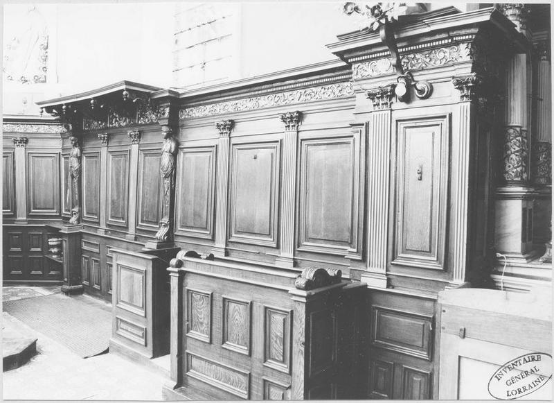 lambris de revêtement, stalles (vue d'ensemble)