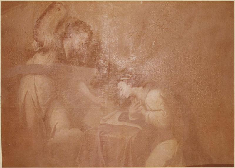 tableau : l'Annonciation (vue rapprochée) - © Ministère de la Culture (France), Médiathèque du patrimoine et de la photographie (objets mobiliers), tous droits réservés