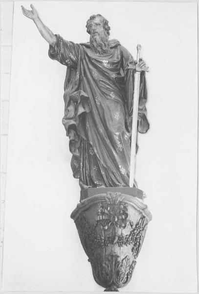 2 statues : saint Pierre, saint Paul