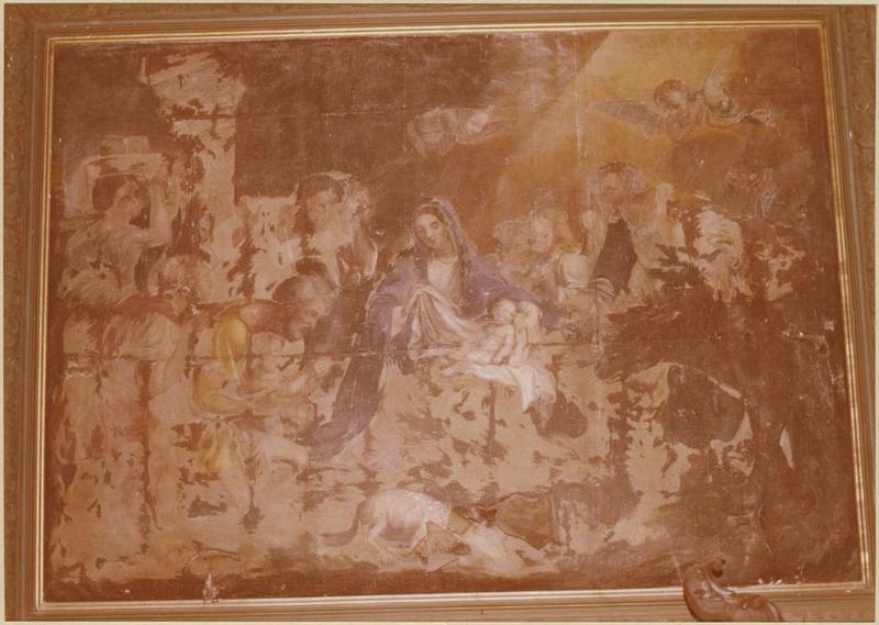tableau : l'Adoration des bergers (à droite de la tribune d'orgues)