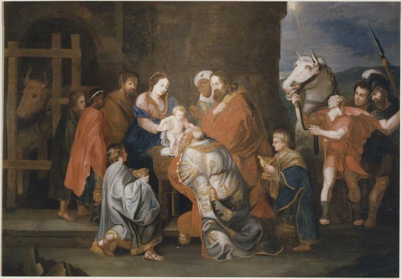 tableau : l'Adoration des rois Mages