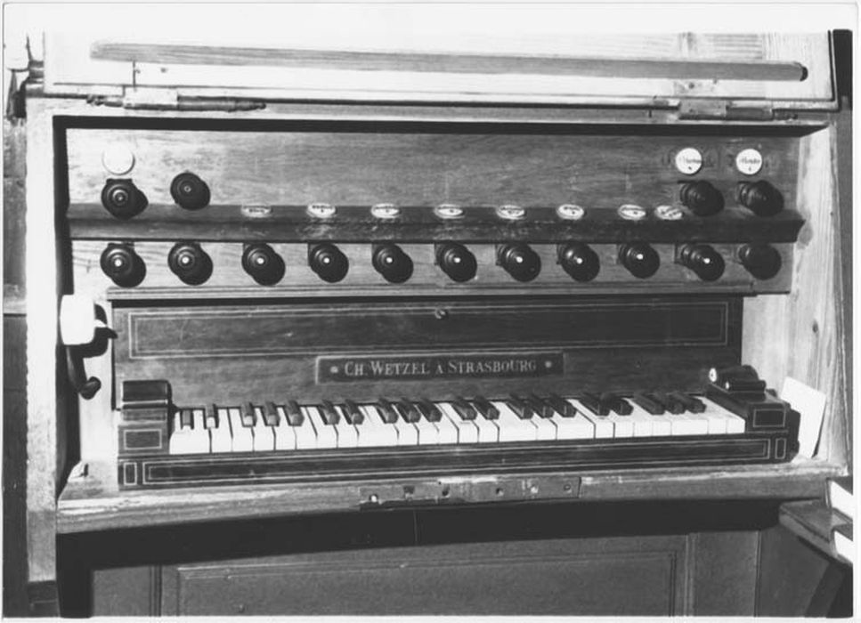 orgue de tribune, détail du clavier