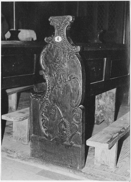 banc de fidèles, détail