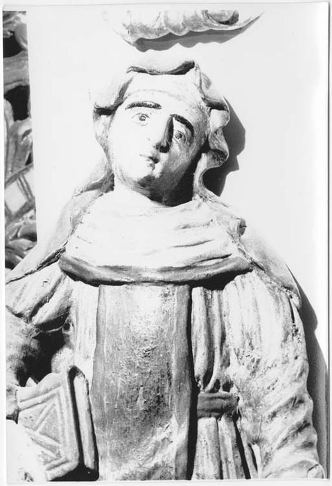 statue : Sainte Rose de Lima, détail