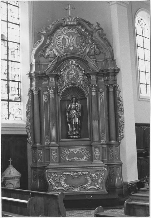 autel, retable (autel secondaire de la Vierge)