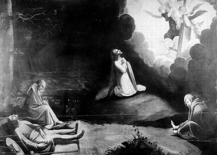 Panneau peint : Christ au Jardin des Oliviers