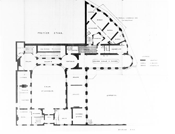 Plan du premier étage