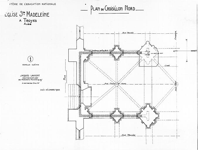 Plan du croisillon nord