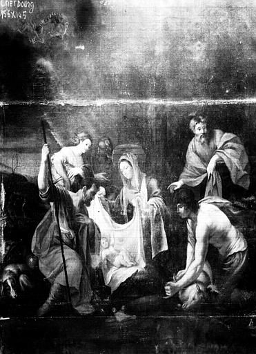 Peinture sur toile : Adoration des Bergers, état avant restauration - © Ministère de la Culture (France), Médiathèque du patrimoine et de la photographie, diffusion GrandPalaisRmn Photo