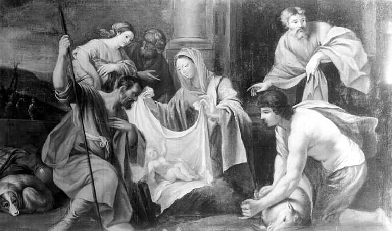 Peinture sur toile : Adoration des Bergers - © Ministère de la Culture (France), Médiathèque du patrimoine et de la photographie, diffusion GrandPalaisRmn Photo