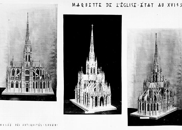 Maquette : vue sur trois faces, état au 16e siècle