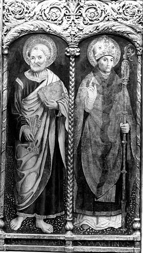 Panneaux peints et sculptés : saint Pierre et saint Martin, état  après restauration - © Ministère de la Culture (France), Médiathèque du patrimoine et de la photographie, diffusion GrandPalaisRmn Photo