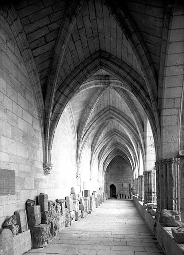 Dépôt lapidaire : vue d'ensemble de la galerie