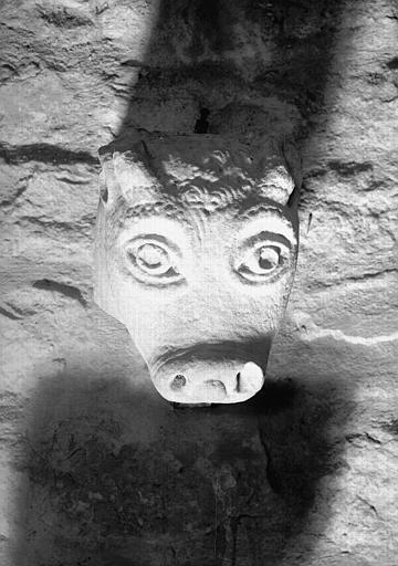 Corbeau à tête de cheval, grès