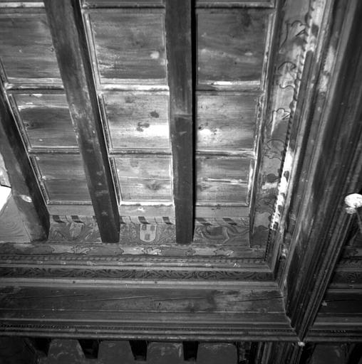 Plafond peint des anciens bâtiments abbatiaux