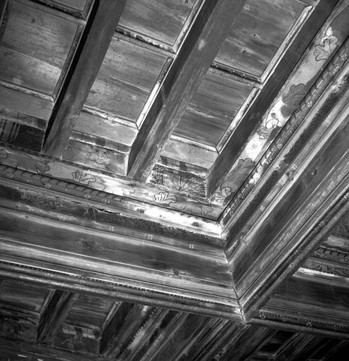 Plafond peint des anciens bâtiments abbatiaux