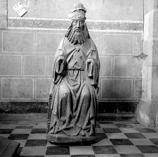 Statue en bois peint : Dieu le Père
