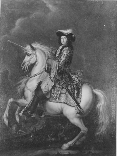 Tableau : portrait équestre de Louis XIV