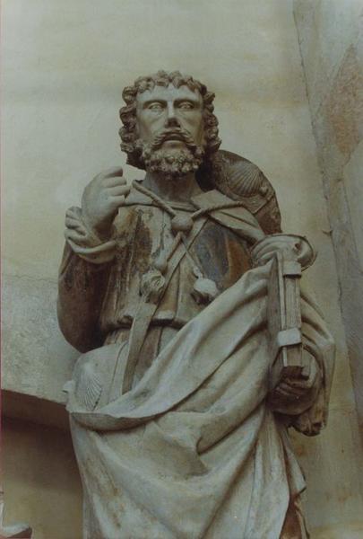 statue : saint Jacques le Majeur, vue partielle