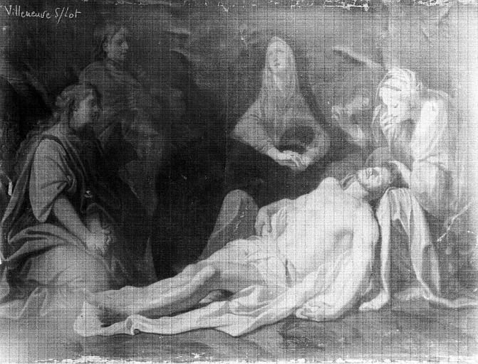 Peinture sur toile : Déploration du Christ, état avant restauration - © Ministère de la Culture (France), Médiathèque du patrimoine et de la photographie, diffusion RMN-GP