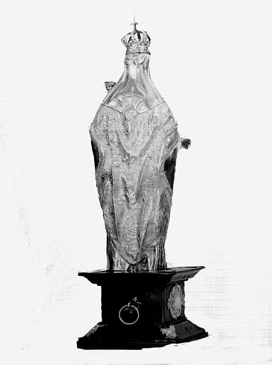 Statuette en argent : Vierge à l'Enfant, dos