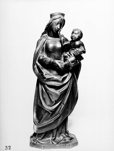 Statue en bronze : Vierge à l'Enfant