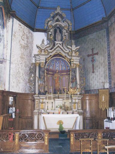 ensemble de l'autel retable de saint Nicolas