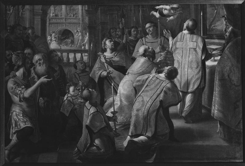 tableau : Mort de saint Alexis (la), vue générale