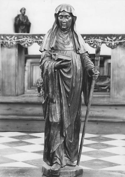 statue : Sainte Scholastique, vue générale - © Ministère de la Culture (France), Médiathèque  du patrimoine et de la photographie (objets mobiliers), tous droits réservés