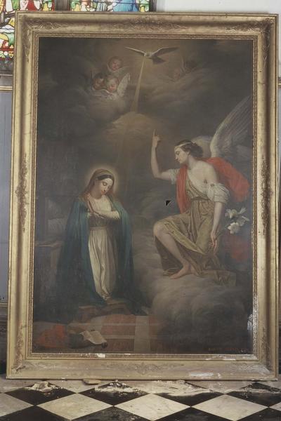 tableau : l'Annonciation, cadre, vue générale - © Ministère de la Culture (France), Médiathèque du patrimoine et de la photographie (objets mobiliers), tous droits réservés