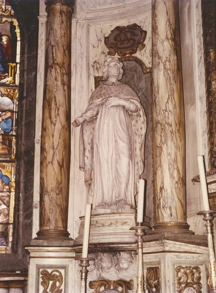 statue du maître-autel : saint Walbert - © Ministère de la Culture (France), Médiathèque du patrimoine et de la photographie (objets mobiliers), tous droits réservés