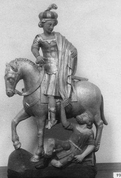 groupe sculpté : Charité de saint Martin (la), vue générale