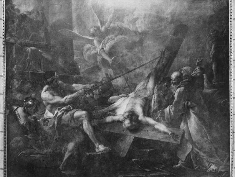 peinture : Crucifixion de saint Pierre (le), vue générale - © Ministère de la Culture (France), Médiathèque du patrimoine et de la photographie (objets mobiliers), tous droits réservés