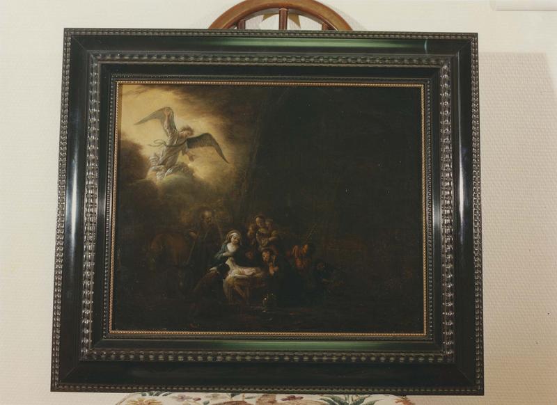 tableau : la Nativité et l'adoration des bergers, vue générale