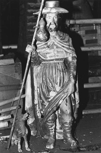 groupe sculpté : Saint Roch et son chien, vue générale - © Ministère de la Culture (France), Médiathèque  du patrimoine et de la photographie (objets mobiliers), tous droits réservés