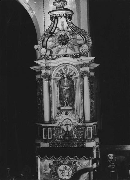 autel, retable, statue : Ecce Homo, vue générale