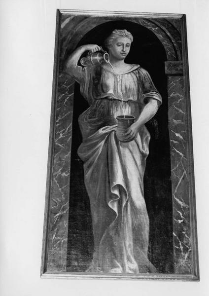 tableau: une des 4 vertus cardinales, représentation de la Tempérance