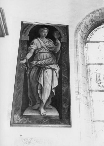tableau: une des 4 vertus cardinales, représentation de la Prudence