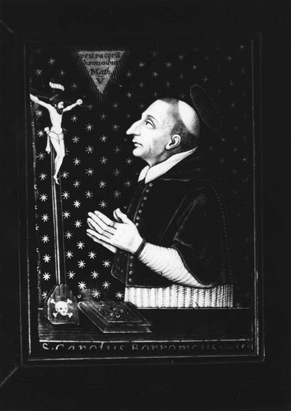 plaque décorative : Saint Charles Borromée, vue générale - © Ministère de la Culture (France), Médiathèque du patrimoine et de la photographie (objets mobiliers), tous droits réservés