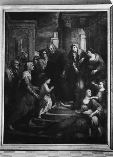 tableau du maître-autel : Présentation de la Vierge au Temple (la), vue générale - © Ministère de la Culture (France), Médiathèque du patrimoine et de la photographie (objets mobiliers), tous droits réservés