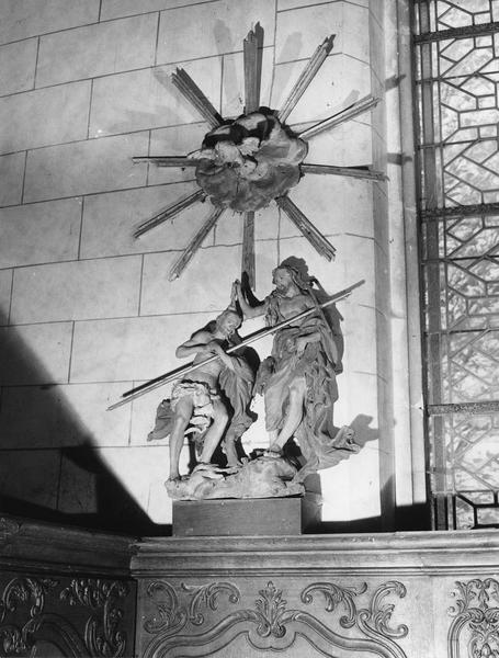 groupe sculpté : Baptême du Christ (le), vue générale