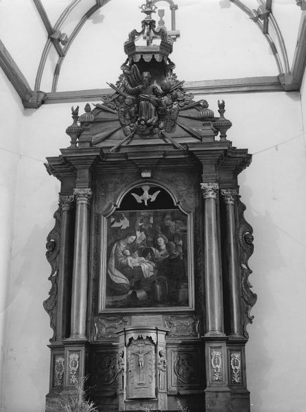 tabernacle, retable, tableau : adoration des bergers (maître-autel), vue générale