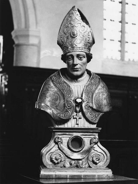 buste-reliquaire de saint Omer et son socle, vue générale - © Ministère de la Culture (France), Médiathèque du patrimoine et de la photographie (objets mobiliers), tous droits réservés